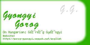 gyongyi gorog business card